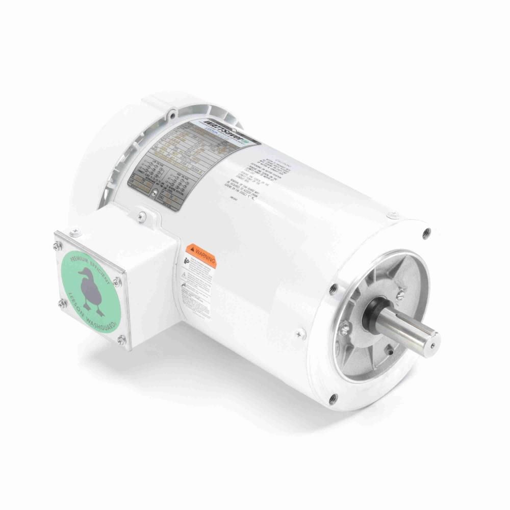 LEESON, 122180.00, White Epoxy Washdown Motor