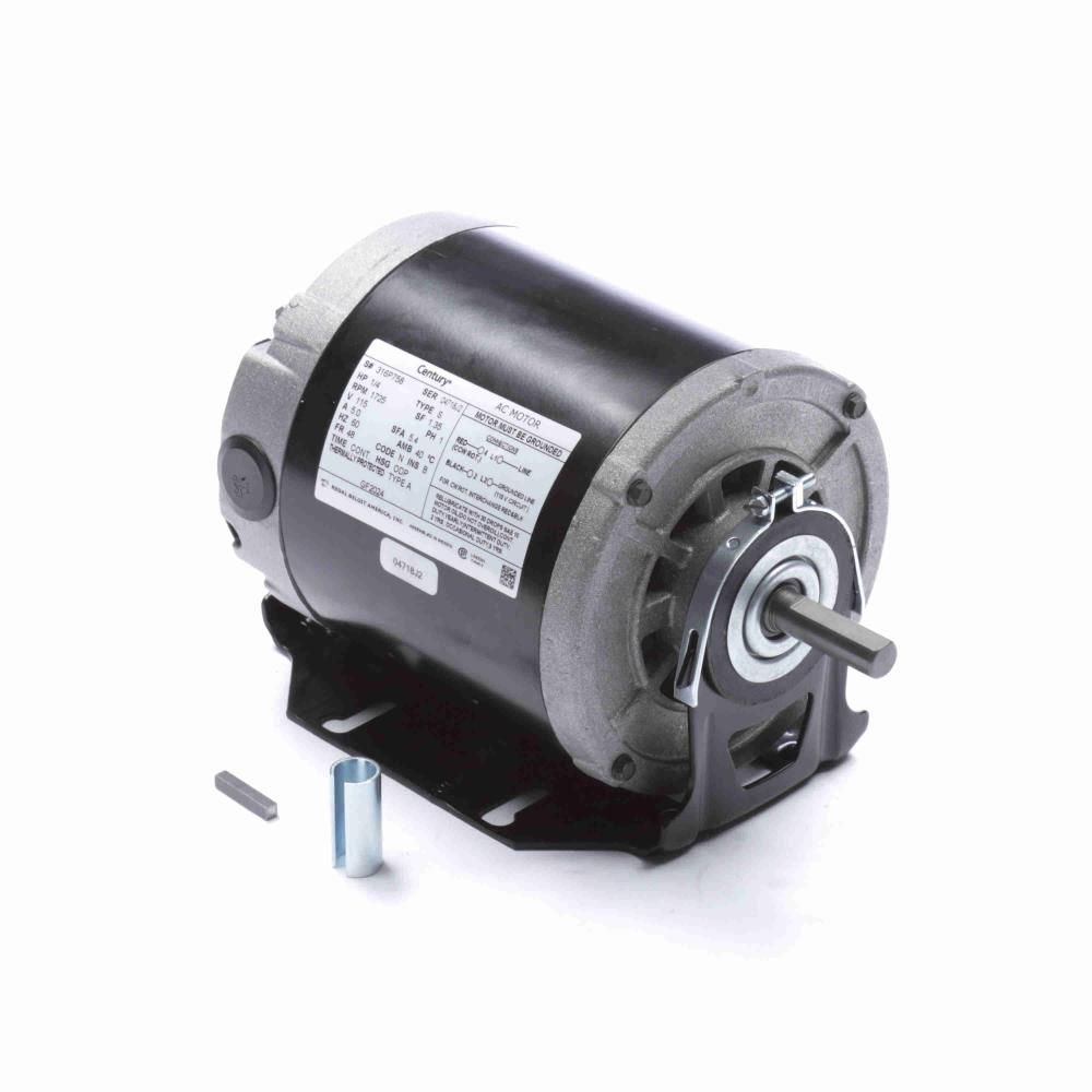 4UE76, GRAINGER/DAYTON , 1/4HP, 115/208-230V, Belt Drive Blower Motor 